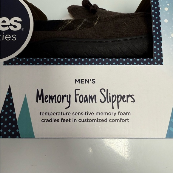 Totes Toasties Mens Slippers US 11-12 XL Chocolate Brown Memory Foam Loafer NEW - Picture 6 of 11